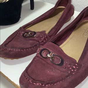 Coach burgundy Loafers.